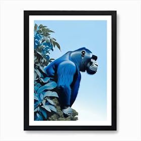 Gorilla On Top Of A Cliff Gorillas Decoupage 1 Art Print