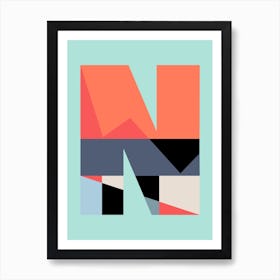 Letter N  Art Print