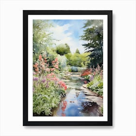 Monets Garden Usa Watercolour 7 Art Print