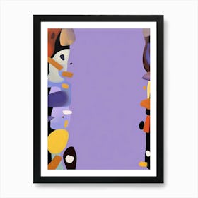 Purple Terrazzo Abstract Art Print