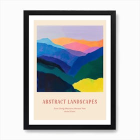 Colourful Abstract Great Smoky Mountains National Park Usa 4 Poster Art Print