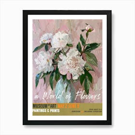 A World Of Flowers, Van Gogh Exhibition Peonies 3 Art Print