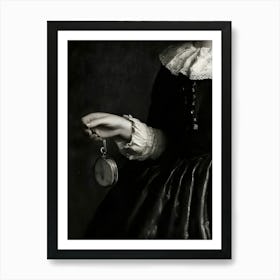 Lady With A Pocket Watch Art Print