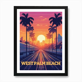 West Palm Beach Florida Travel Art Print