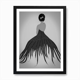 Feather Dress Art Print