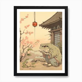 Wise Frog Japanese Style 2 Art Print