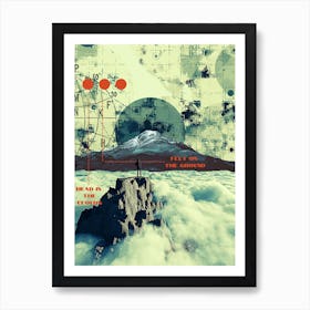 Man On Top Of A Mountain Art Print