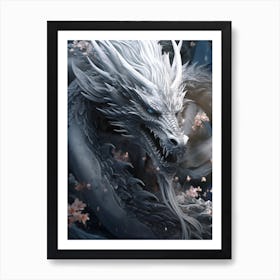 Dragon Close Up Traditional Chinese Style 4 Art Print