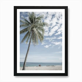 Palm Tree On The Beach In Indonesia Póster