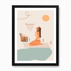 Aphrodisiac. Boho Yoga Girl — boho poster, boho wall art Art Print