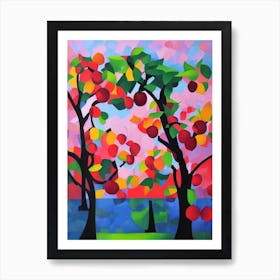 Cherry Tree Cubist Art Print