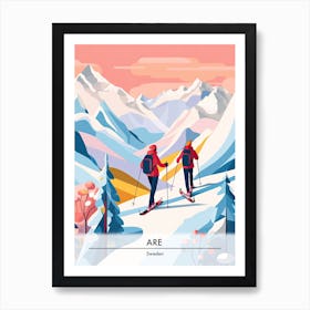 Are In Sweden, Ski Resort Poster Illustration 0 Art Print
