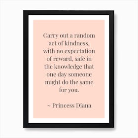 Princess Diana Quote 1 Art Print