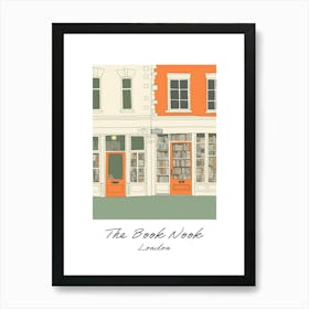 London The Book Nook Pastel Colours 7 Poster Art Print