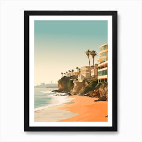 Laguna Beach California Mediterranean Style Illustration 4 Art Print