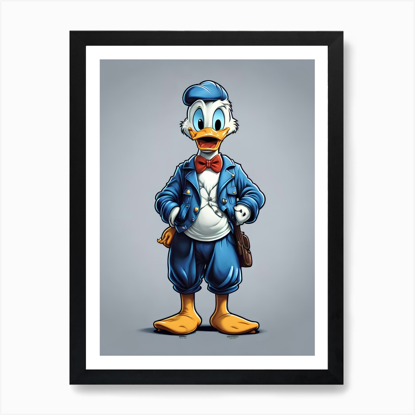 Donald Duck 1 Art Print Framed Wall Art Poster Canvas Print Picture - Picture 2 of 4