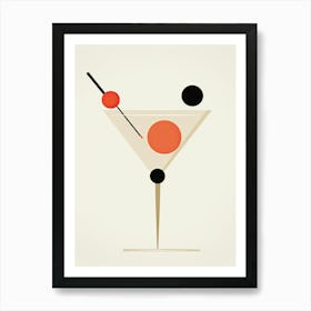 Mid Century Modern Martini Floral Infusion Cocktail 3 Art Print