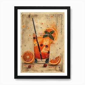 Orange Drink 11 Art Print