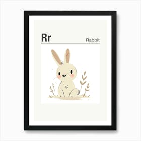 Animals Alphabet Rabbit 4 Art Print