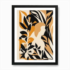 'The Woman In The Leaves' Art Print