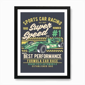 Sports Car Racing 1 Art Print