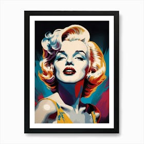 Marilyn Monroe Portrait Pop Art (9) Art Print