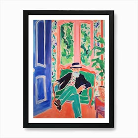 Painting Of Matisse Sitting On A Chair Art Print