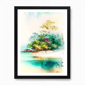 Malapascua Island Philippines Watercolour Pastel Tropical Destination Art Print