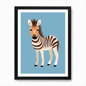 Baby Animal Illustration  Zebra 5 Art Print