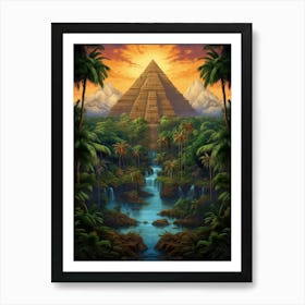 Pyramids Of Giza Highly Detailed Pixel Art Retro Ae 67494898 71cf 4a24 9515 5e476e8e7abc 2 Art Print