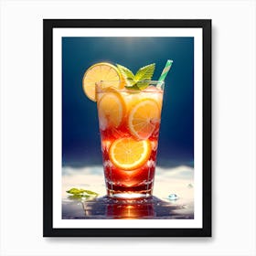 Glass Of Lemonade 2 Art Print