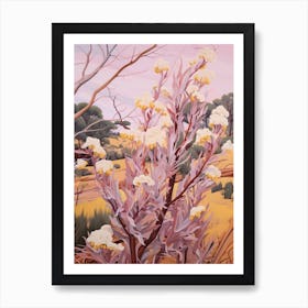 Statice 3 Flower Painting Art Print