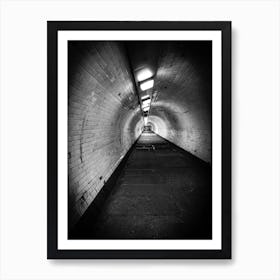 Tunnel under the London river Thames // Travel Photography Art Print