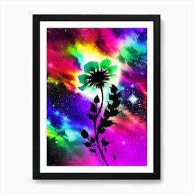 Flower In Space 14 Art Print