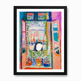 Unimpressed Frog In Matisse Open Window Painting Art Print