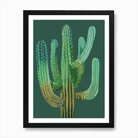 Peyote Cactus Minimalist Abstract Illustration 3 Art Print