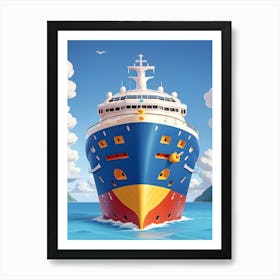 Ship In The Sea Art Print