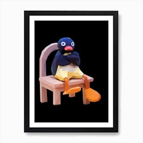 angry pingu meme Art Print