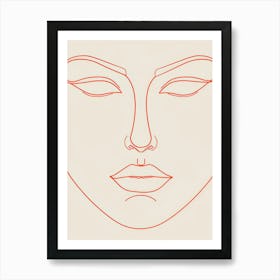 Portrait Of A Woman'S Face 5 Art Print