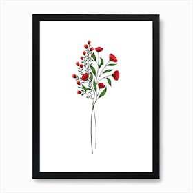 Blooming Flowers In The Spring Art Print