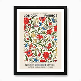 Poster Floral Charm London Fabrics Floral Pattern 5 Art Print