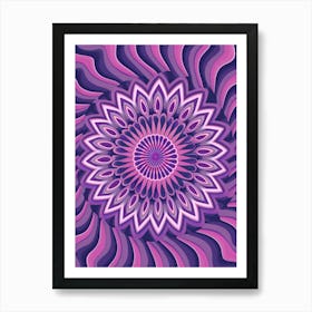 Abstract Psychedelic Flower Art Print