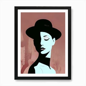 Woman With A Black Hat Art Print