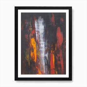 Abstract Painting, Acrylic On Canvas, Red Color 2 Art Print