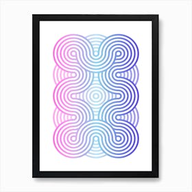 Abstract Retro Psychedelic Pattern Art Print