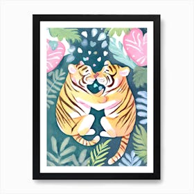 Valentines Love Tigers Art Print