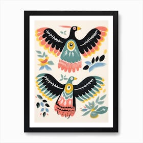 Folk Style Bird Painting California Condor 2 Art Print