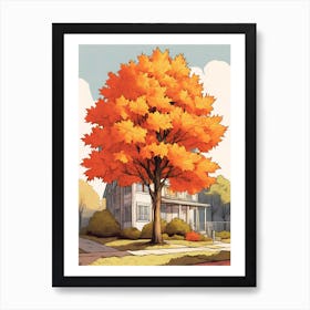 Maple Tree Near The House Art Print