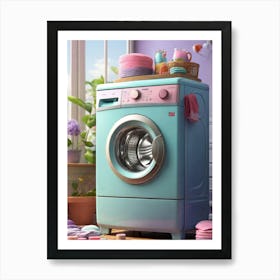 Washing Machine Art Print