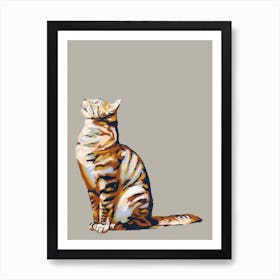 Cat Looking Up Art Print